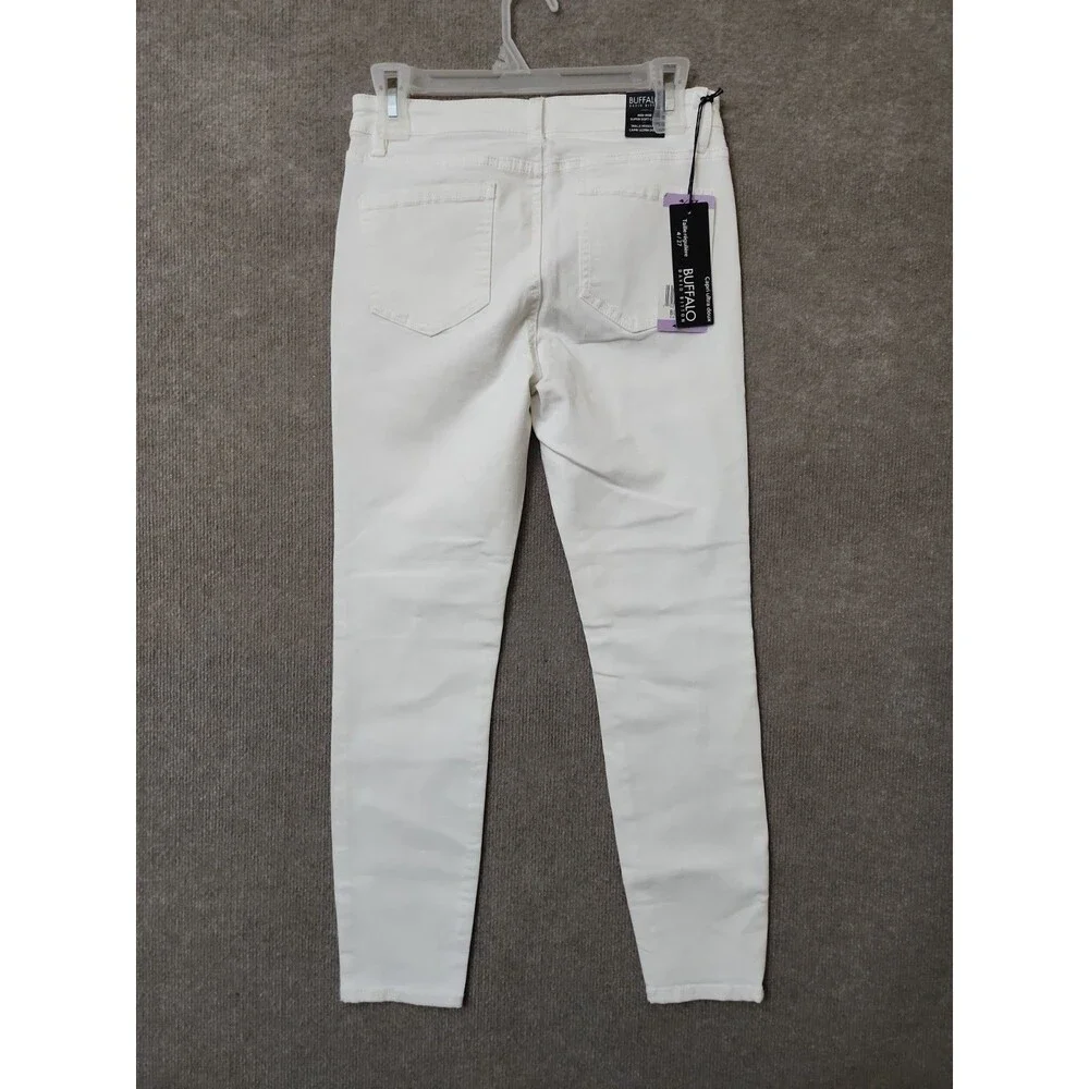 Buffalo David Bitton Aubrey Super Soft Capri Jeans Womens 4 27 White NEW